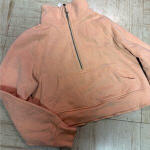 lululemon athletica Peach funnel neck quarter zip
